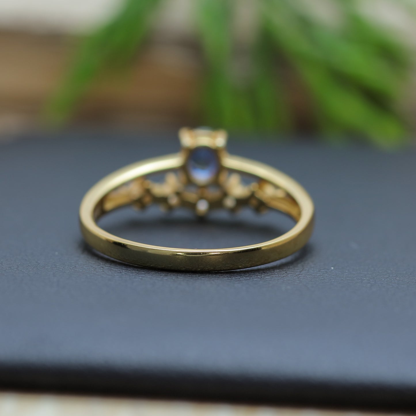 Sapphire Braided Band Tiara Ring in Sterling Silver