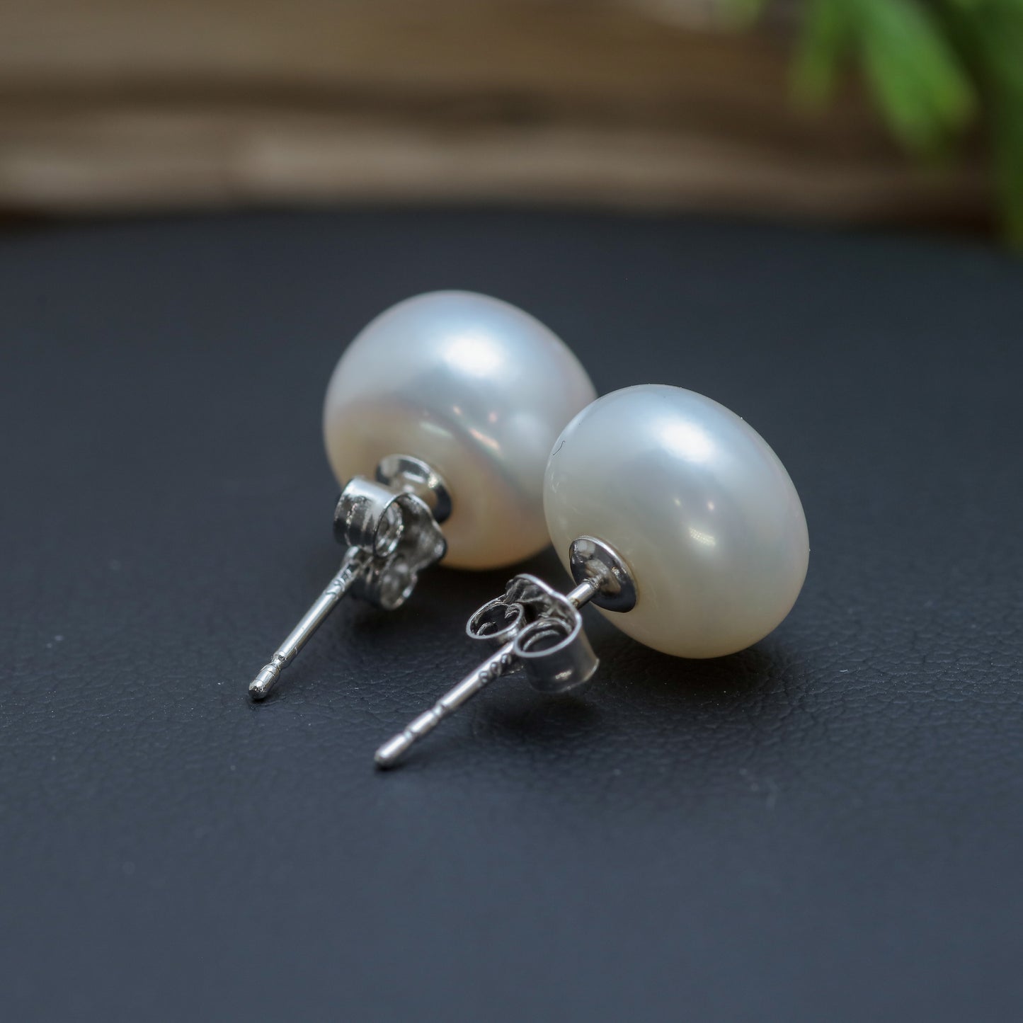 Natural Cultured Pearl Stud Earrings