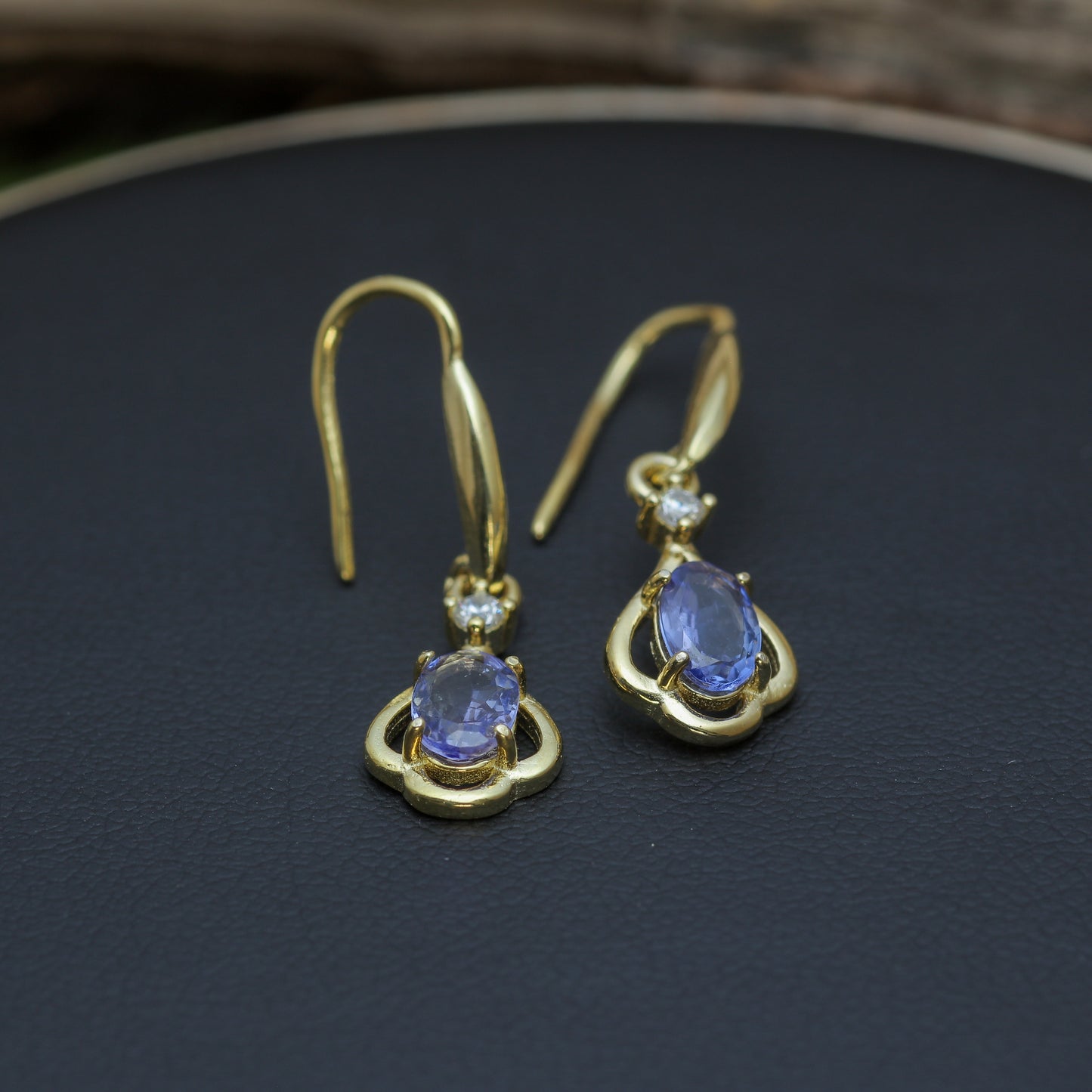 Natural Tanzanite Drop Earrings