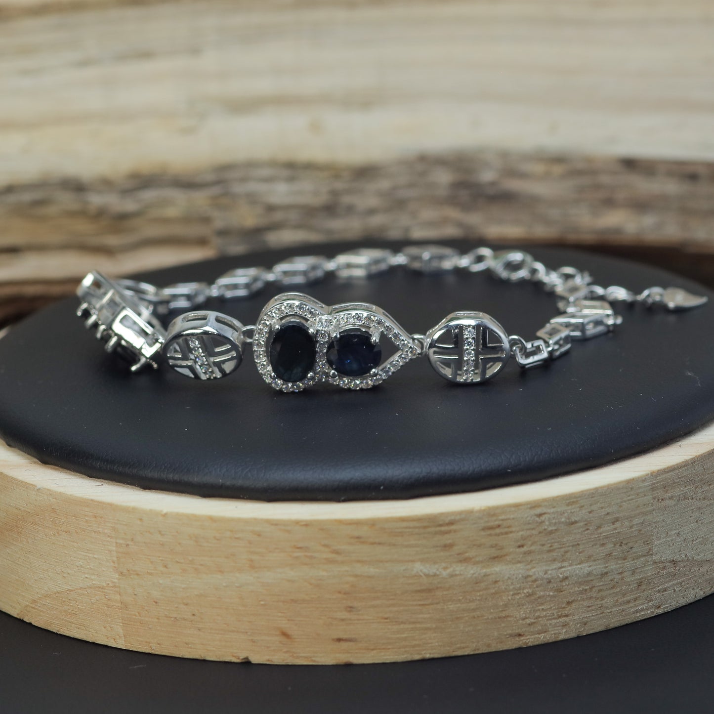 Natural Sapphire Link Bracelet