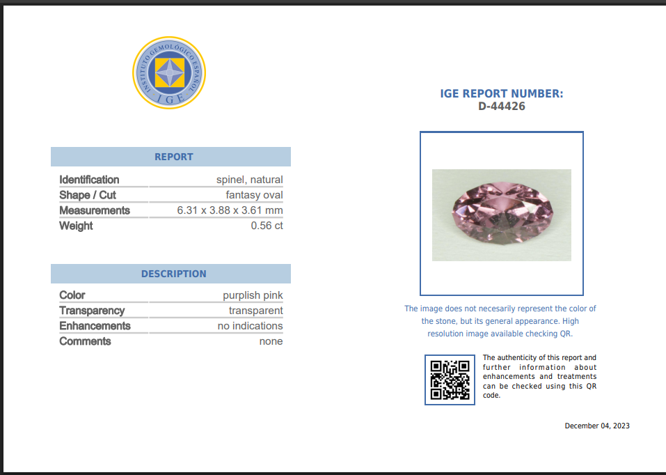 Studio-Cut Purplish Pink Spinel Solitaire Ring | Untreated / Certified Gemstone.