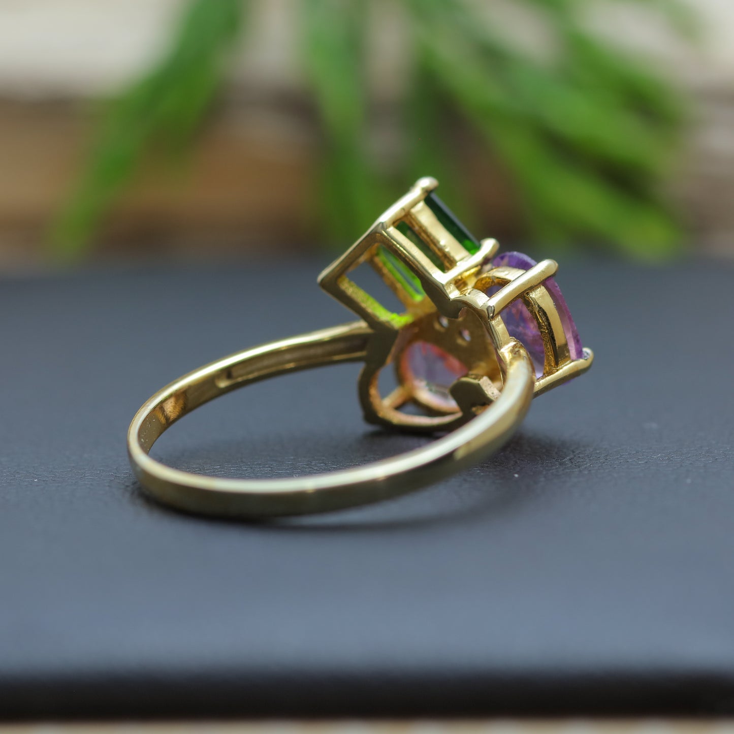 Multi-Gemstone Cluster Ring in Sterling Silver