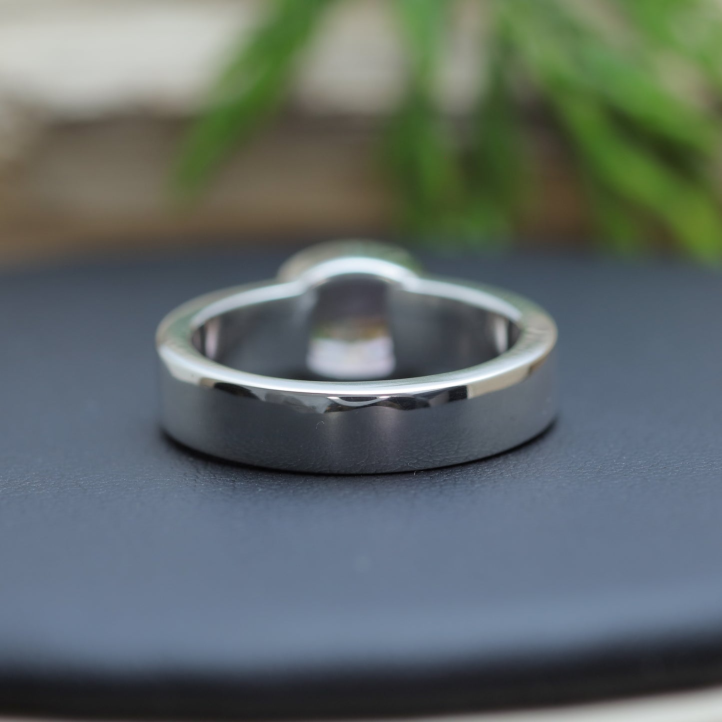 Light Pink Tourmaline Bezel Ring in Sterling Silver (with IGE Certificate)