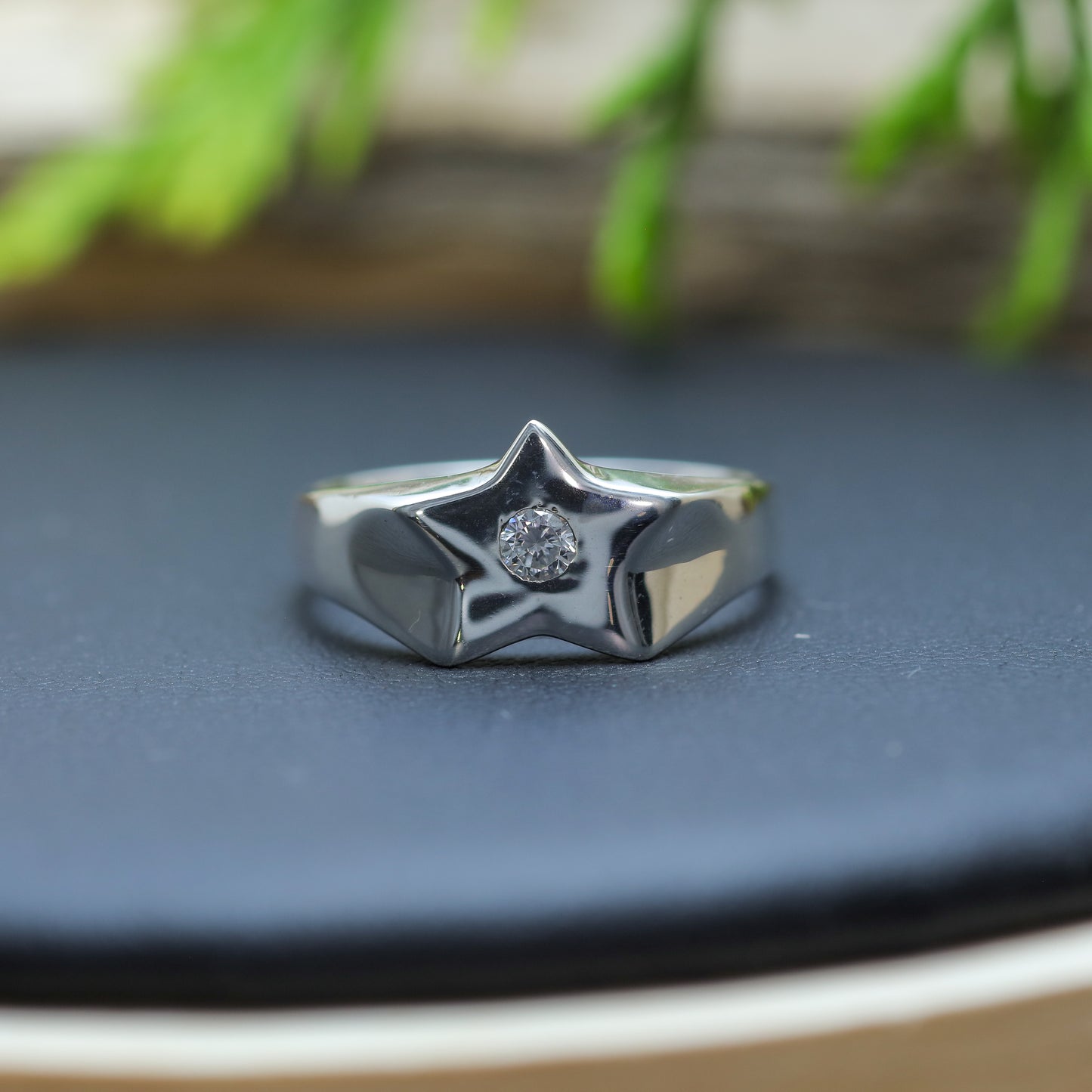 Star Signet Argentium Silver Ring