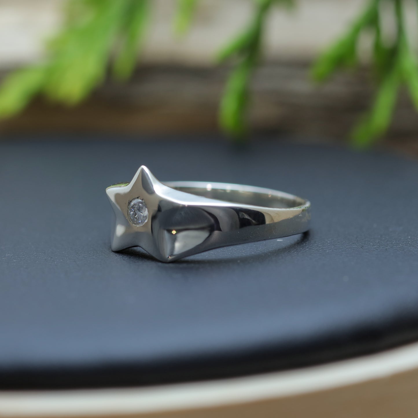 Star Signet Argentium Silver Ring