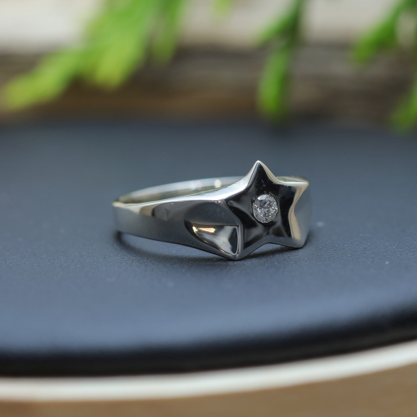 Star Signet Argentium Silver Ring