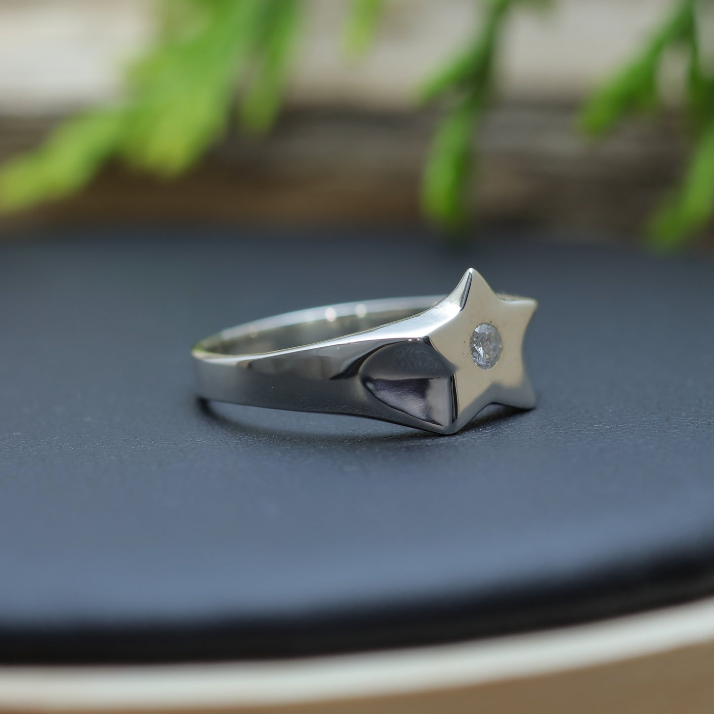 Star Signet Argentium Silver Ring