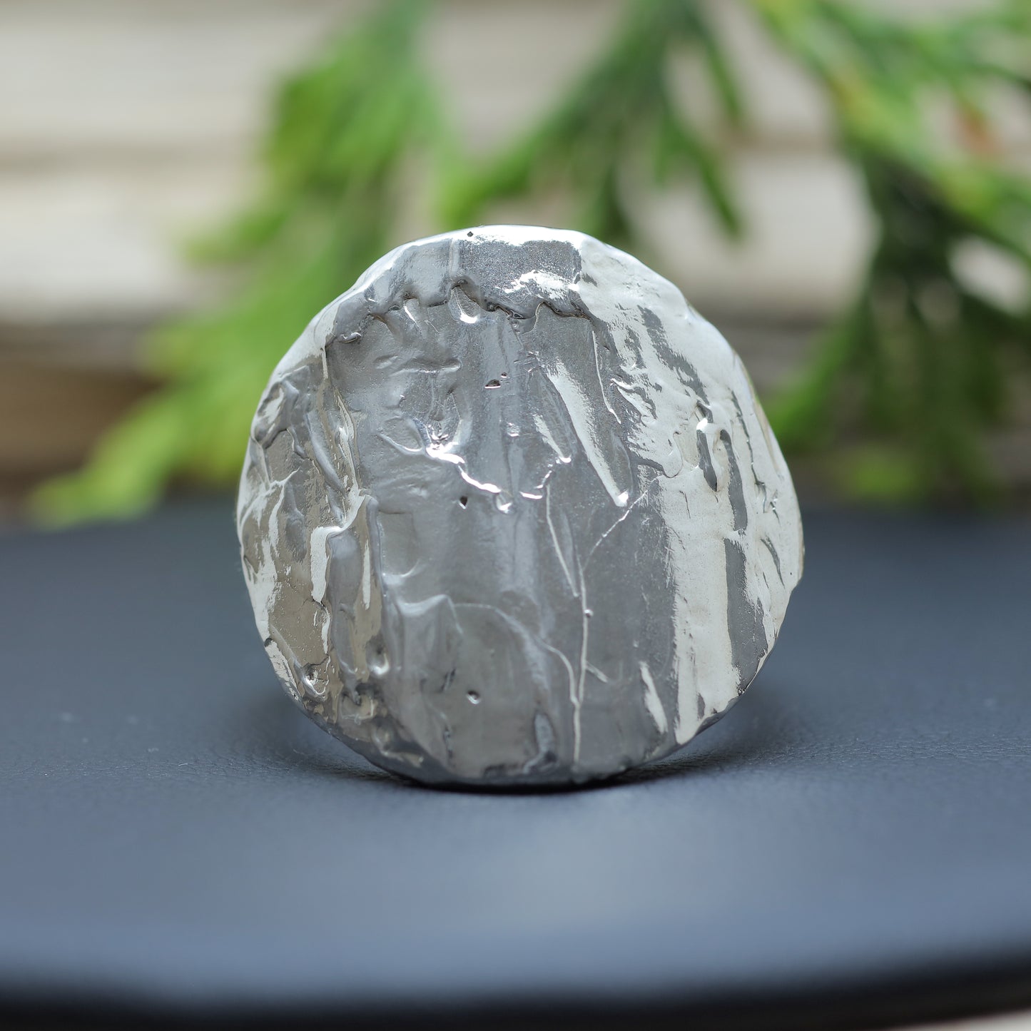 Raw Texture All-Metal Statement Ring