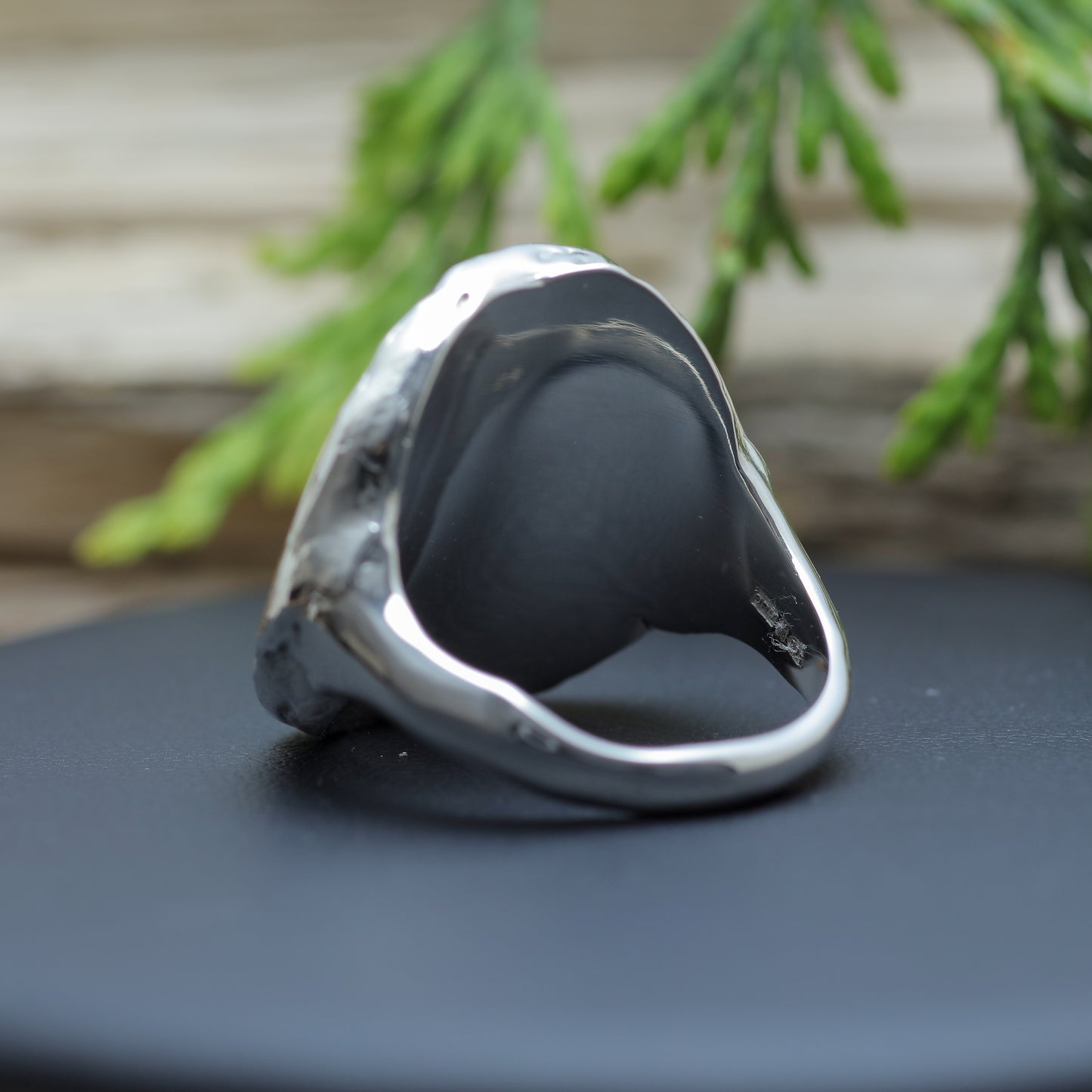 Raw Texture All-Metal Statement Ring