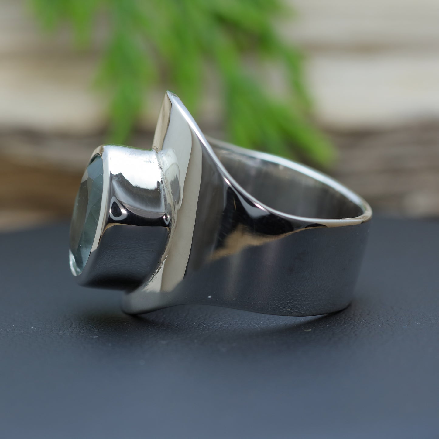 Natural Aquamarine Handcrafted Statement Ring