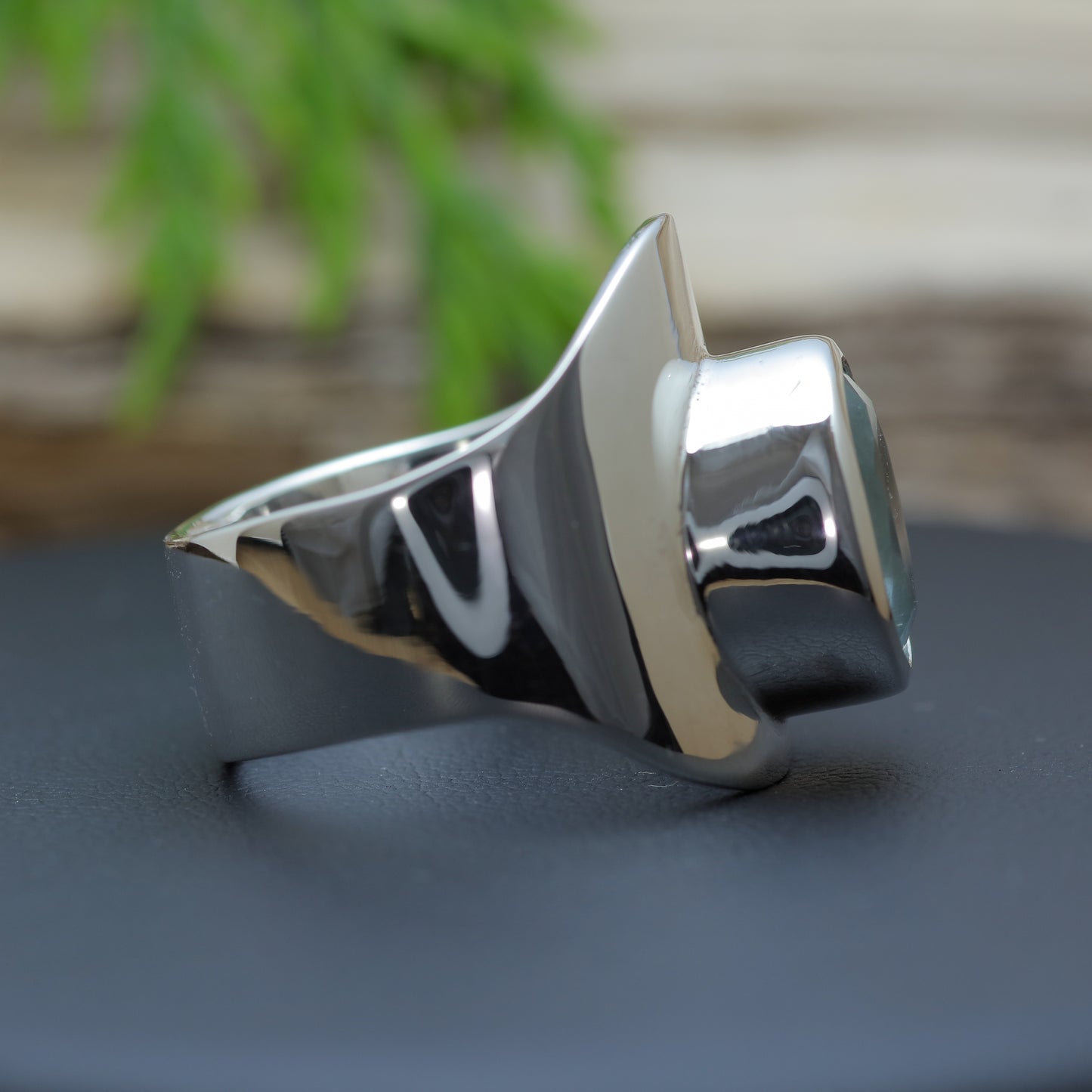 Natural Aquamarine Handcrafted Statement Ring