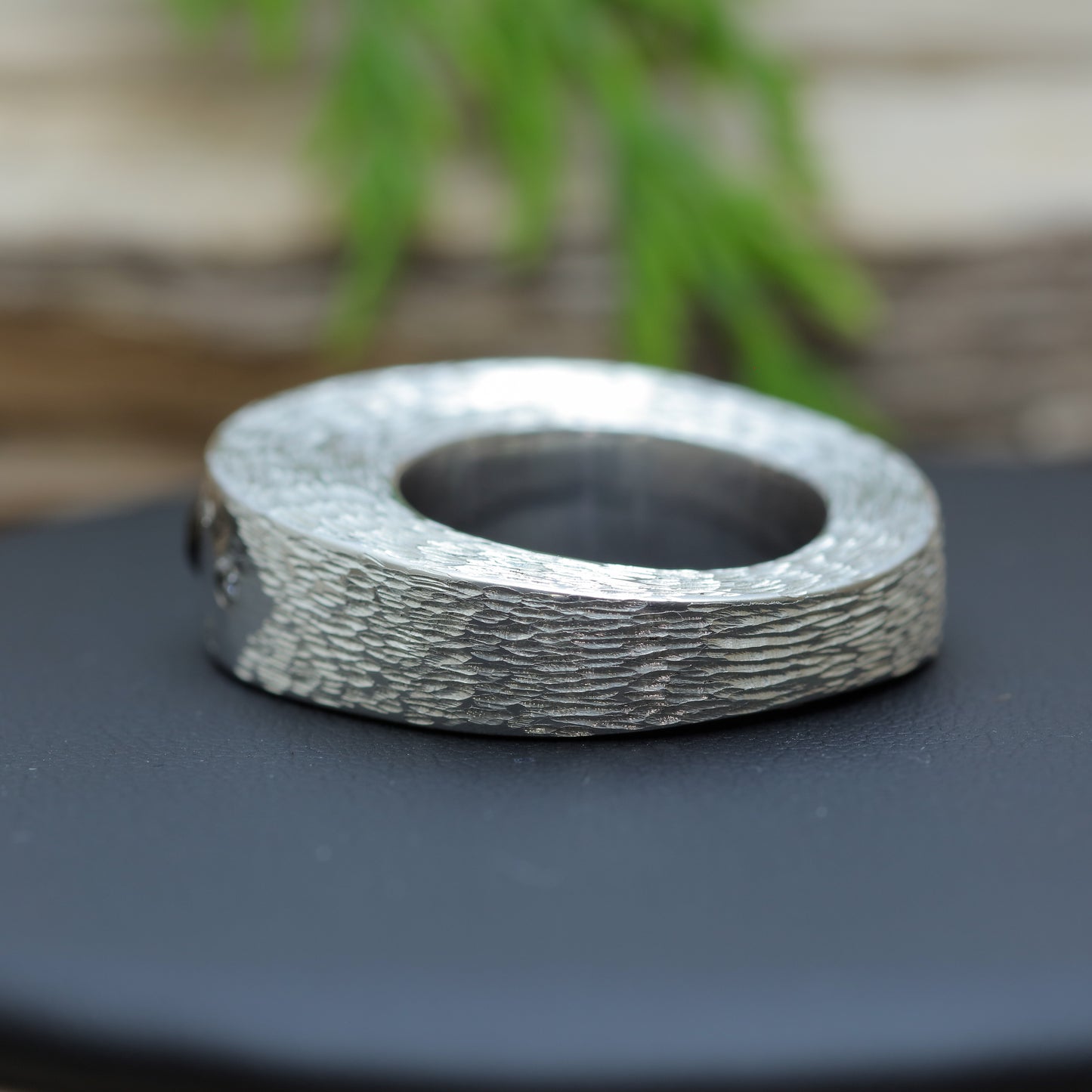 Dual Natural Spinel &amp; Textured Statement Band