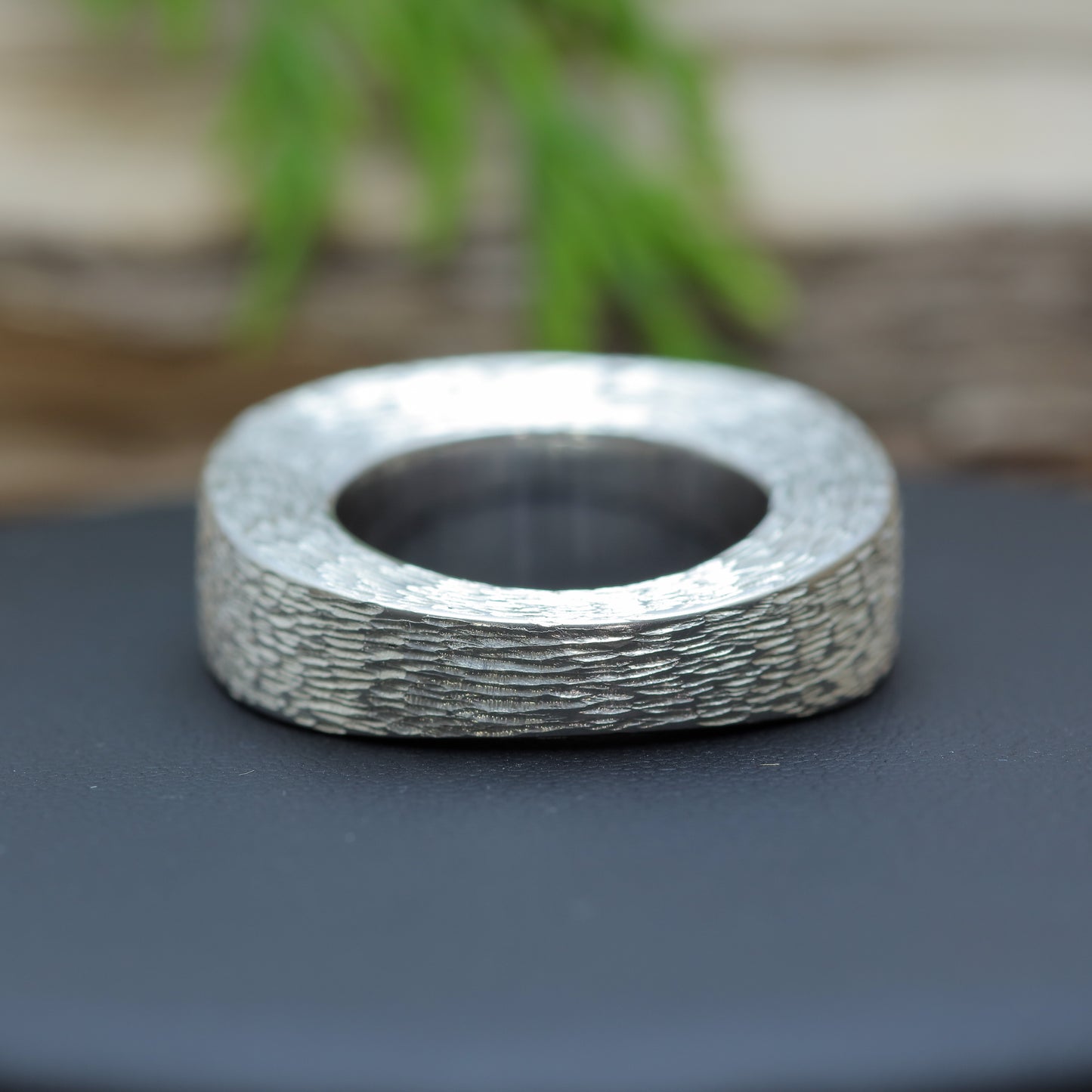 Dual Natural Spinel &amp; Textured Statement Band