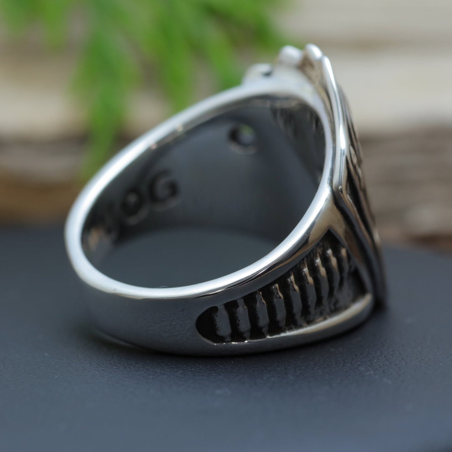 Men's "Dead Hand" Ace of Spades Poker Signet Ring in Sterling Silver (20.5g)