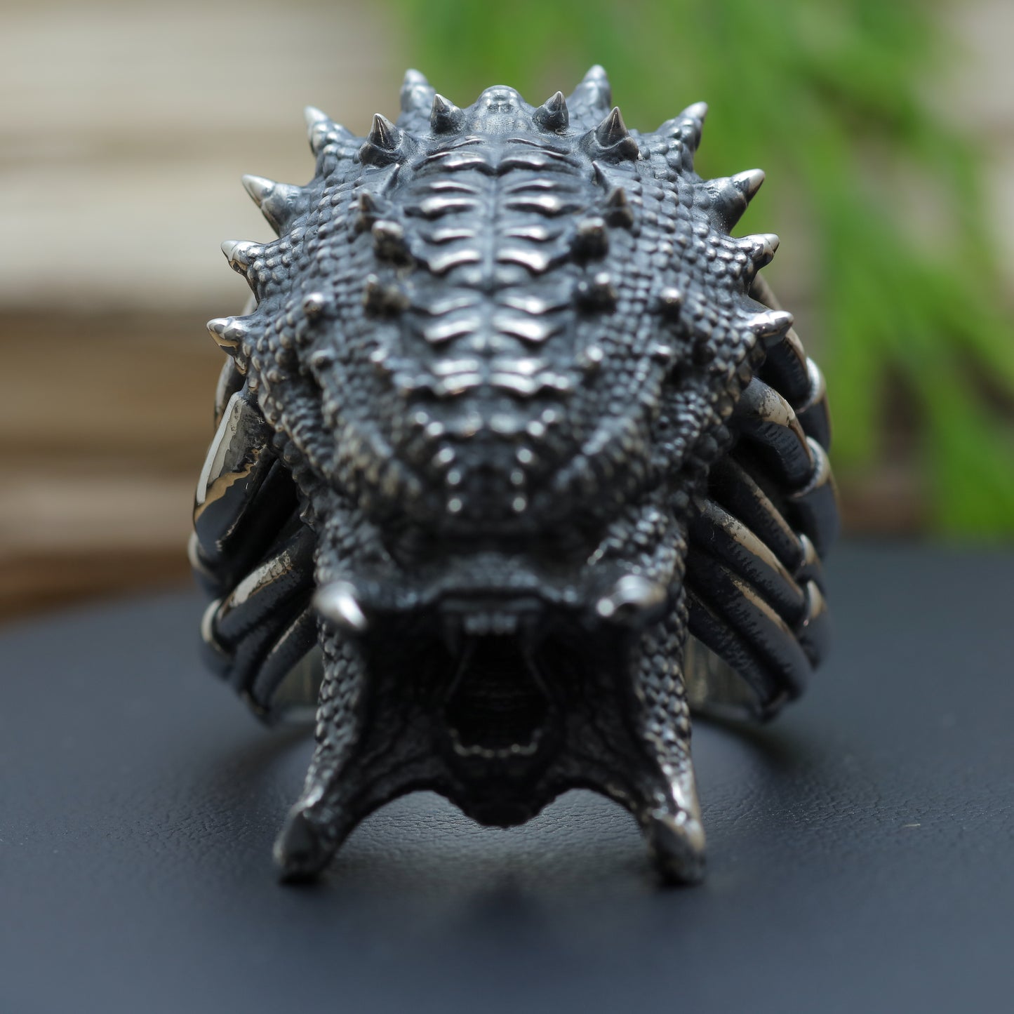 Predator Heavy Signet Ring in Sterling Silver (34g)