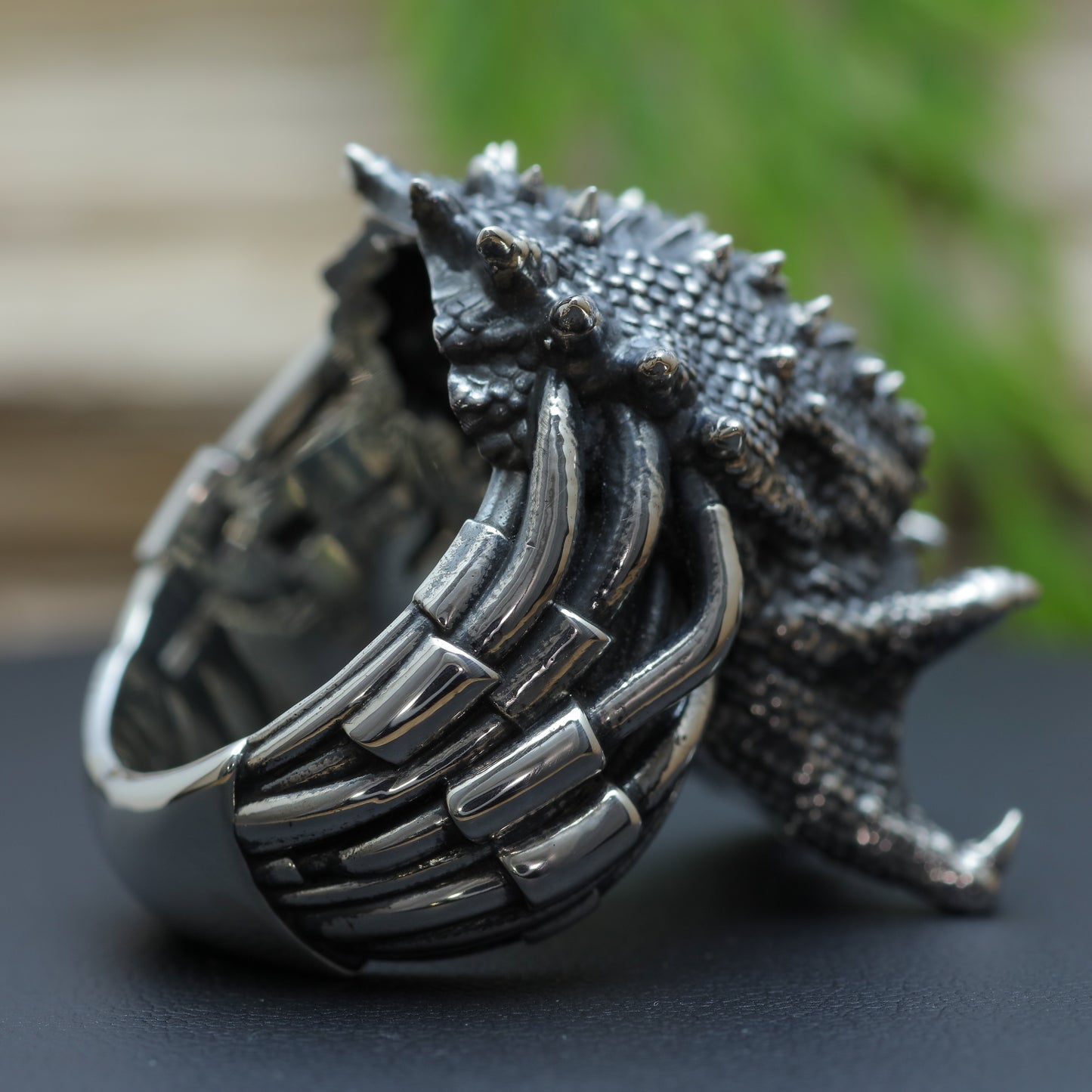 Predator Heavy Signet Ring in Sterling Silver (34g)