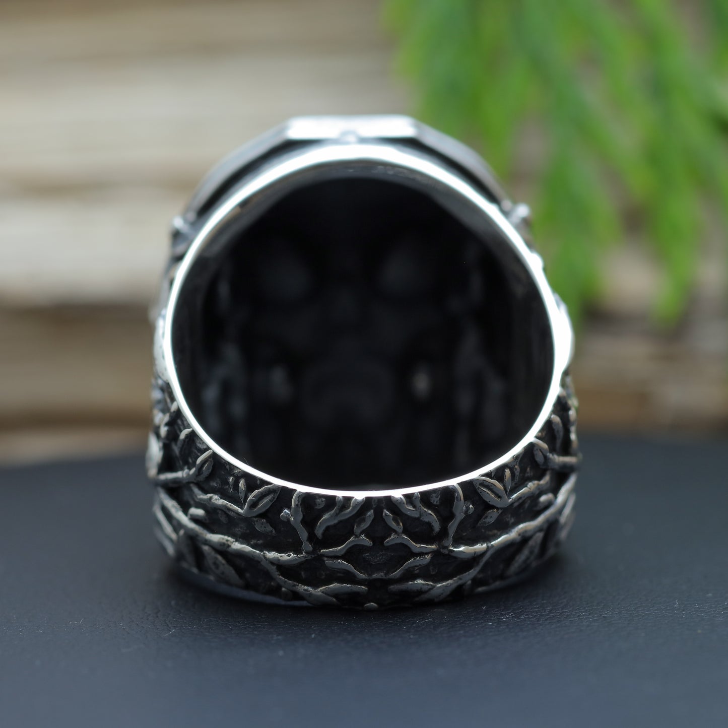 Men's "Cyber Reaper" Heavyweight Dreadlock Skull Signet Ring