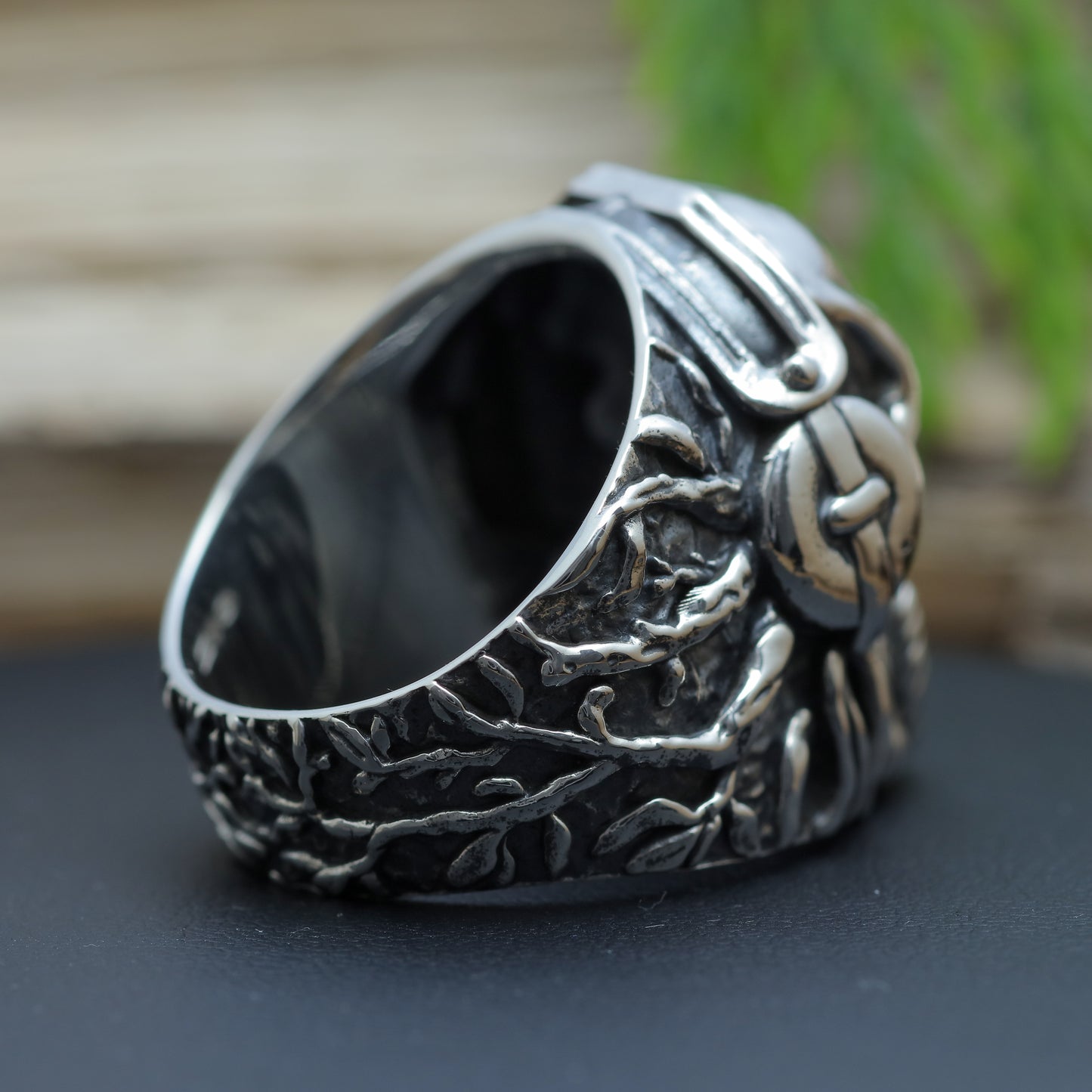 Men's "Cyber Reaper" Heavyweight Dreadlock Skull Signet Ring