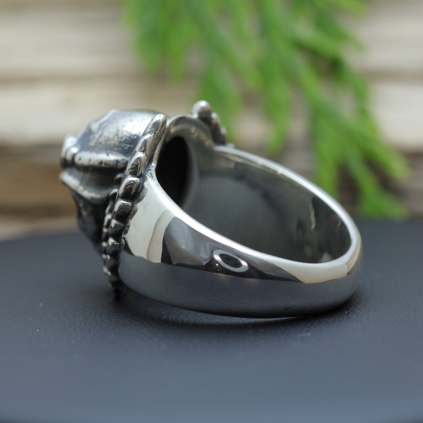 Men's "Aviator Anarchy" Heavy Winged Skull Ring (23.8g)