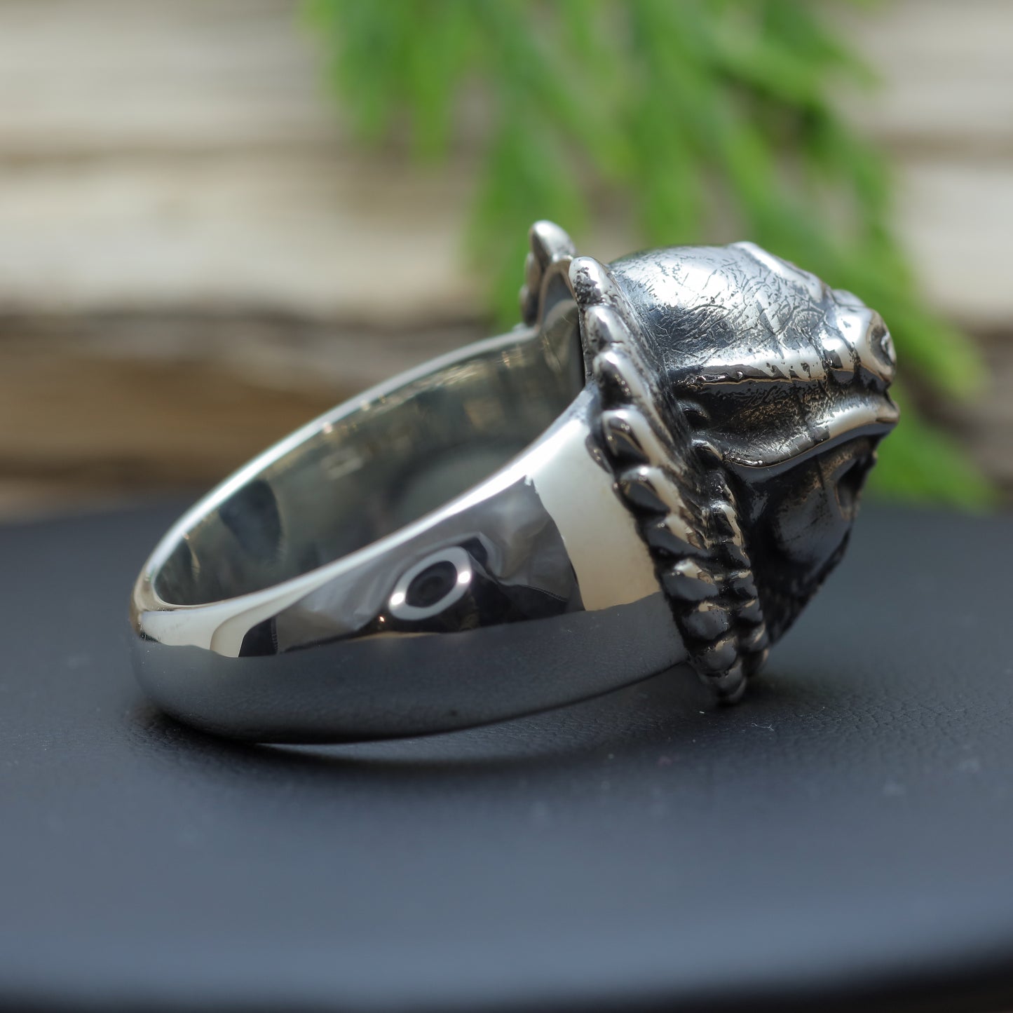 Men's "Aviator Anarchy" Heavy Winged Skull Ring (23.8g)