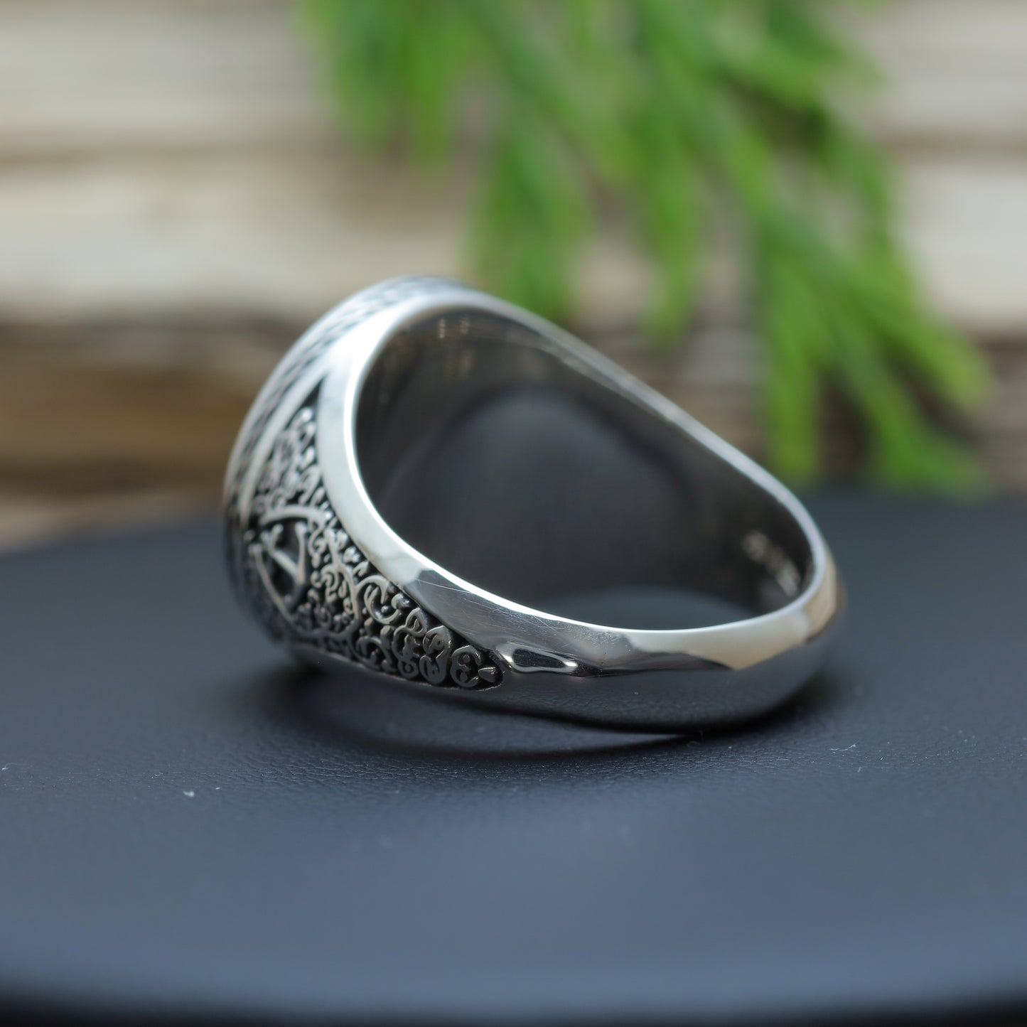 Men's "Mariner Anchor" Heavy Signet Ring in Sterling Silver