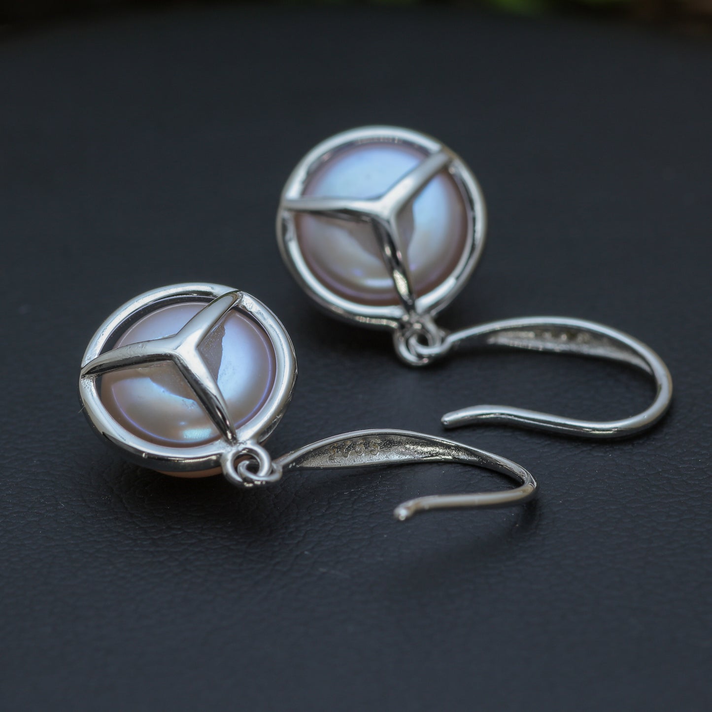 Natural Pink Cultured Pearl Drop Earrings