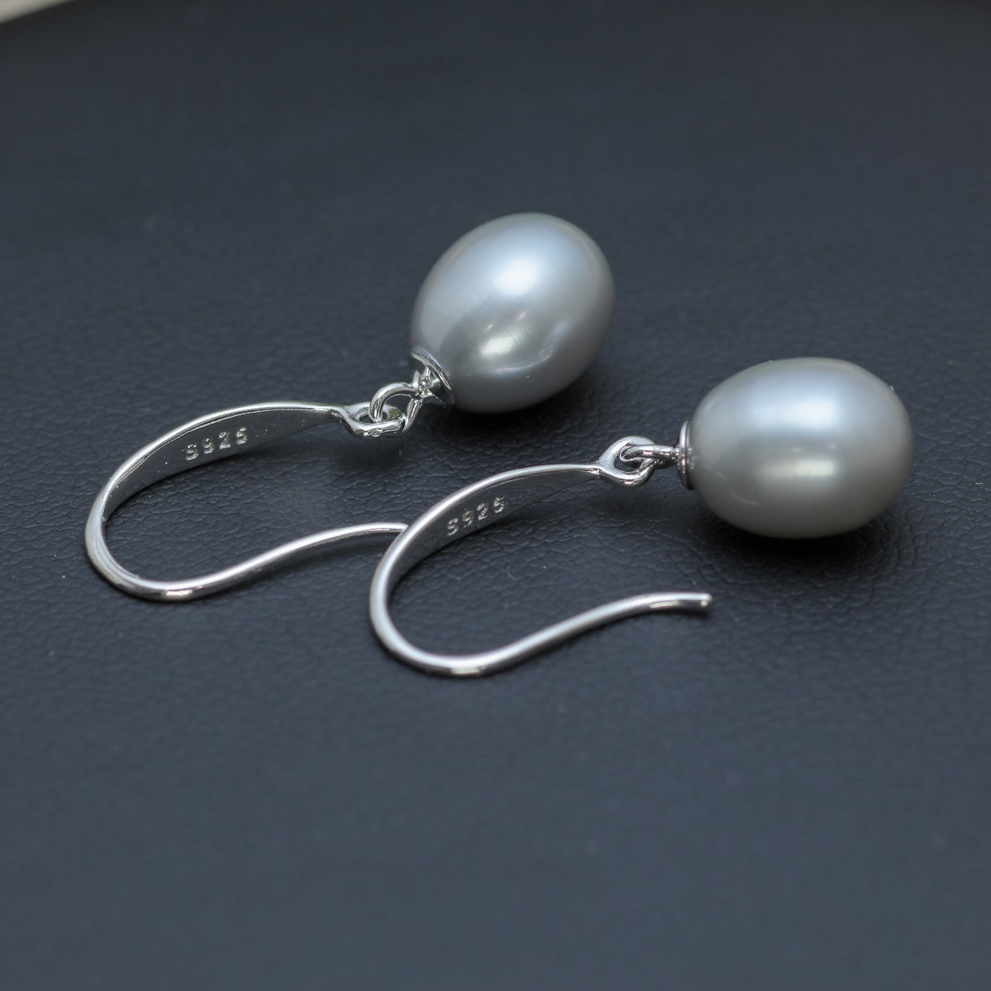 Natural Gray Cultured Pearl Drop Earrings
