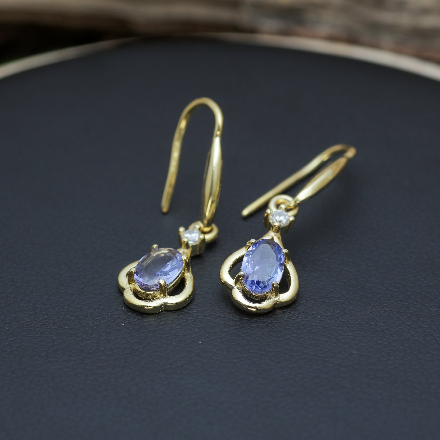 Natural Tanzanite  Drop Earrings