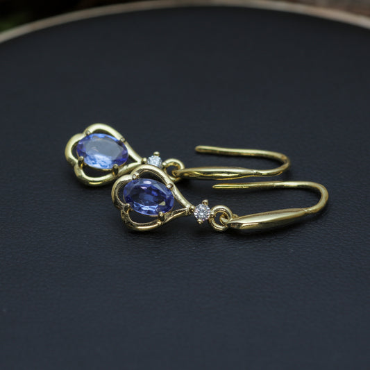 Natural Tanzanite  Drop Earrings