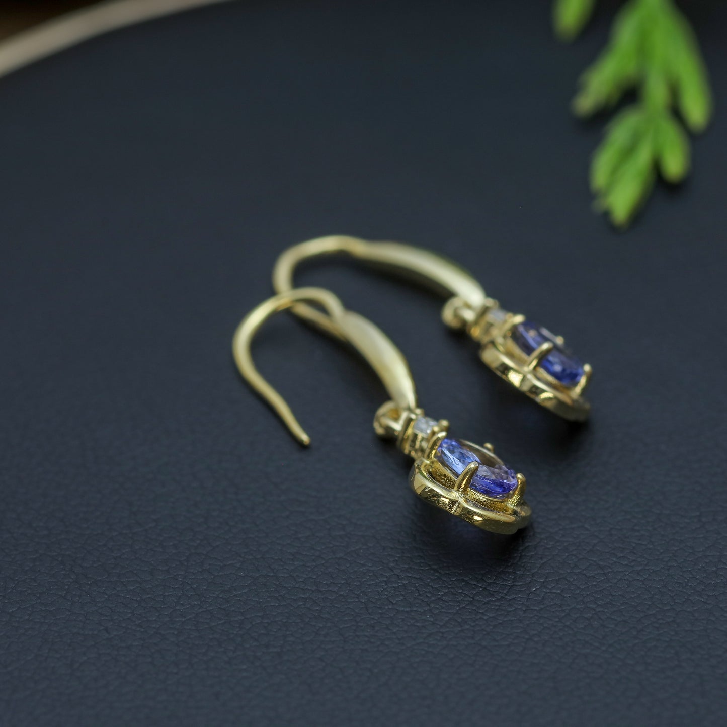 Natural Tanzanite  Drop Earrings