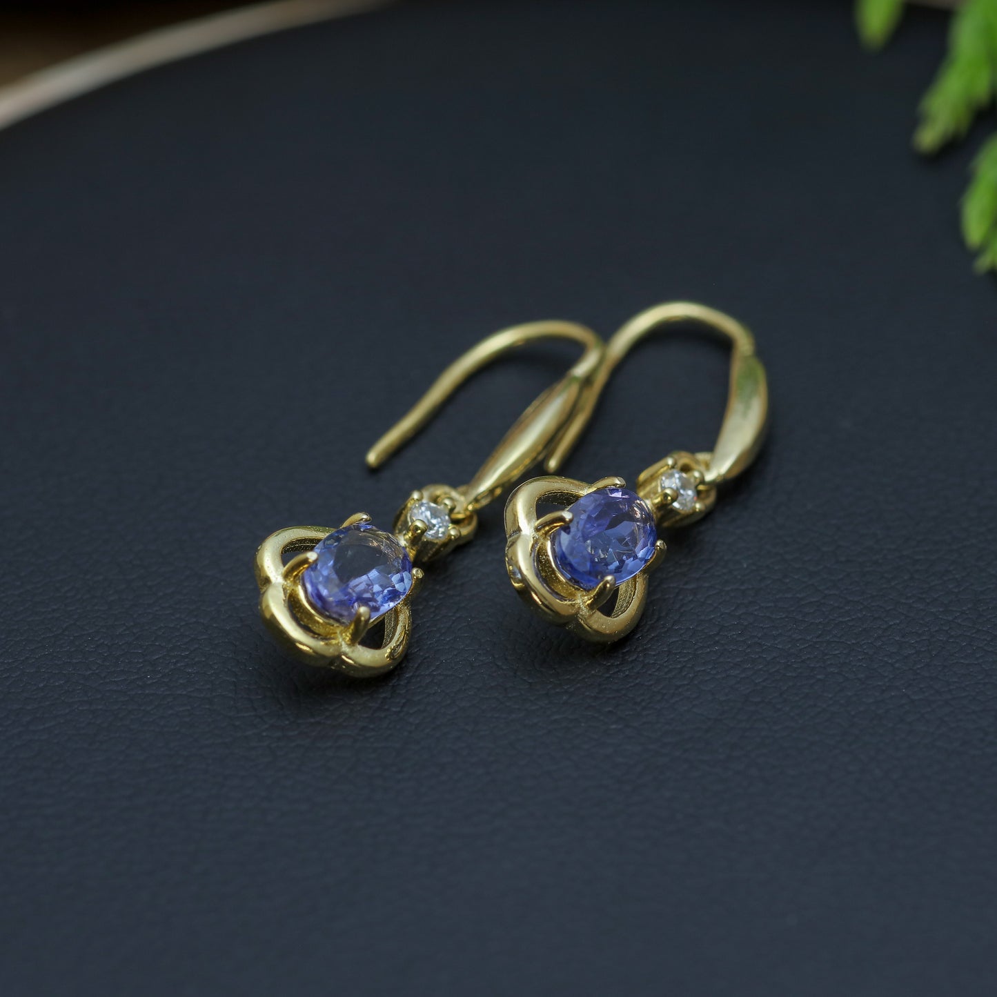 Natural Tanzanite  Drop Earrings
