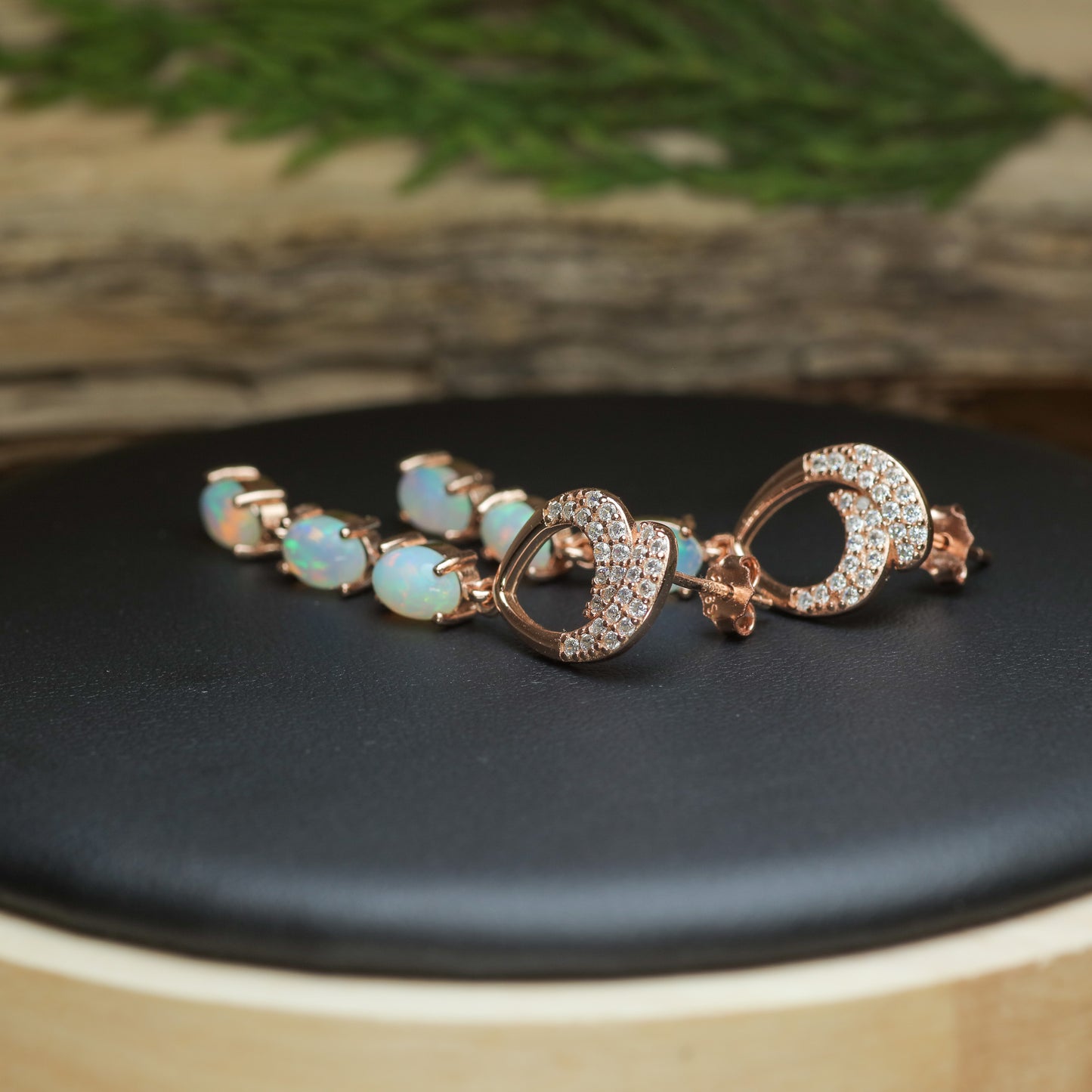 Natural Ethiopian Opal Triple-Drop Earrings