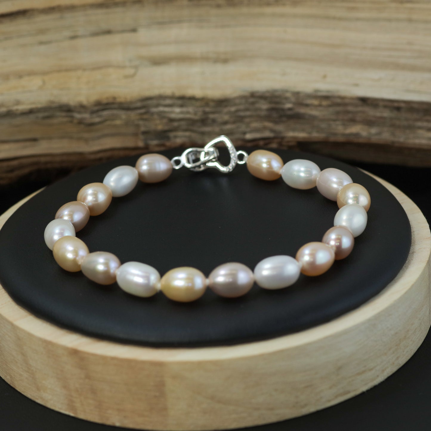 Natural Cultured Pearl Pastel Strand Bracelet