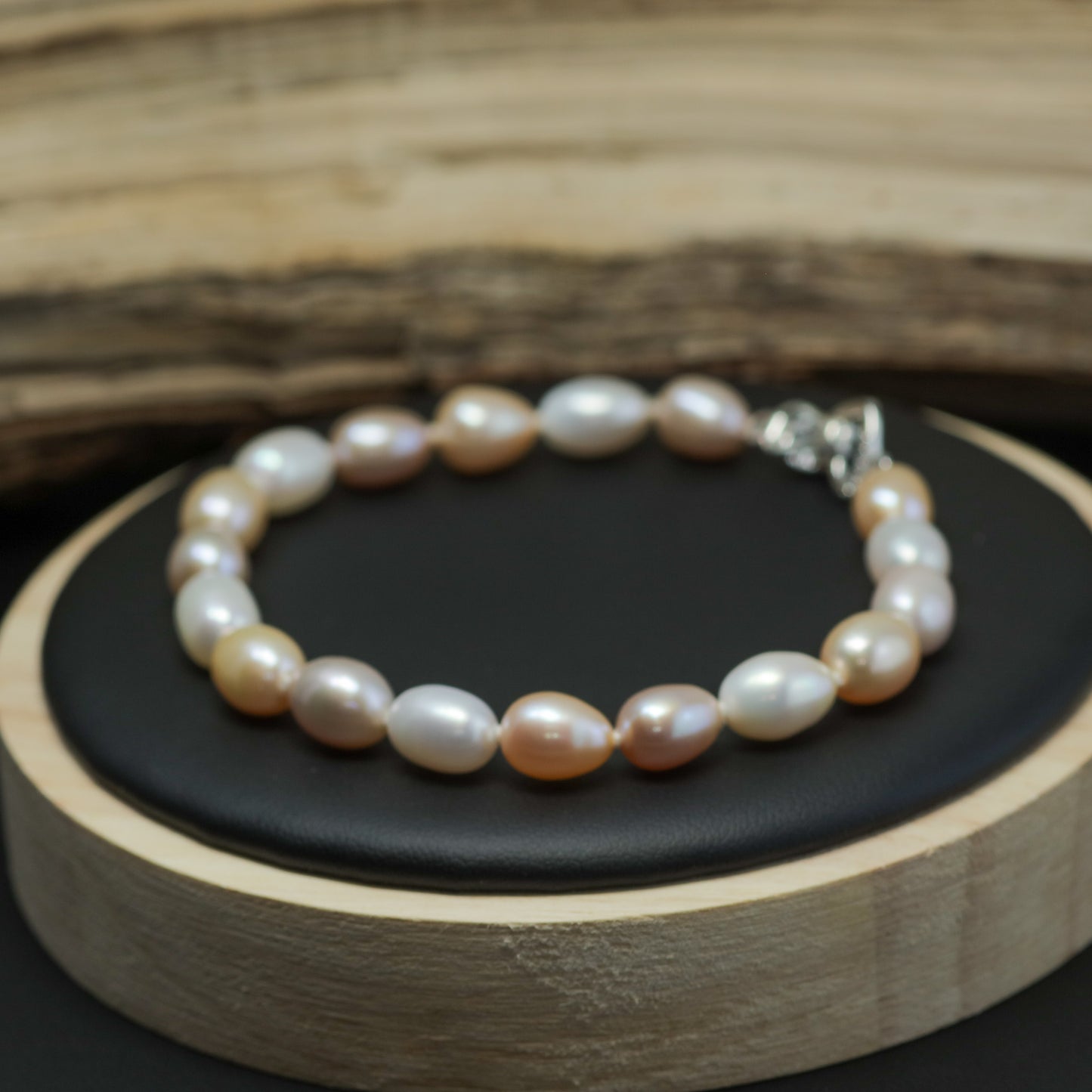Natural Cultured Pearl Pastel Strand Bracelet