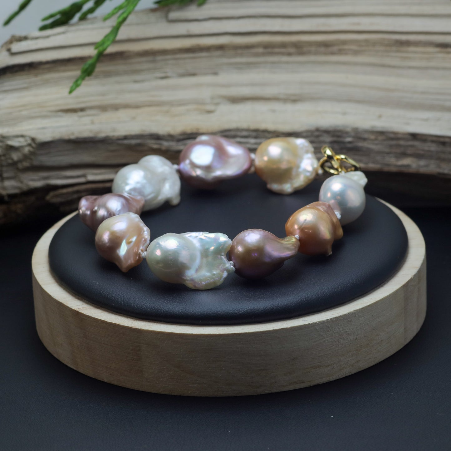 Natural Cultured Baroque Pearl Statement Bracelet
