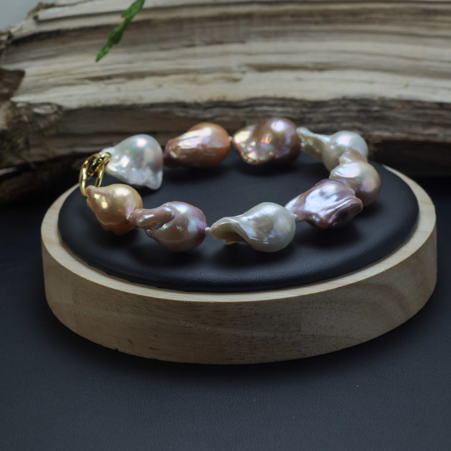 Natural Cultured Baroque Pearl Statement Bracelet