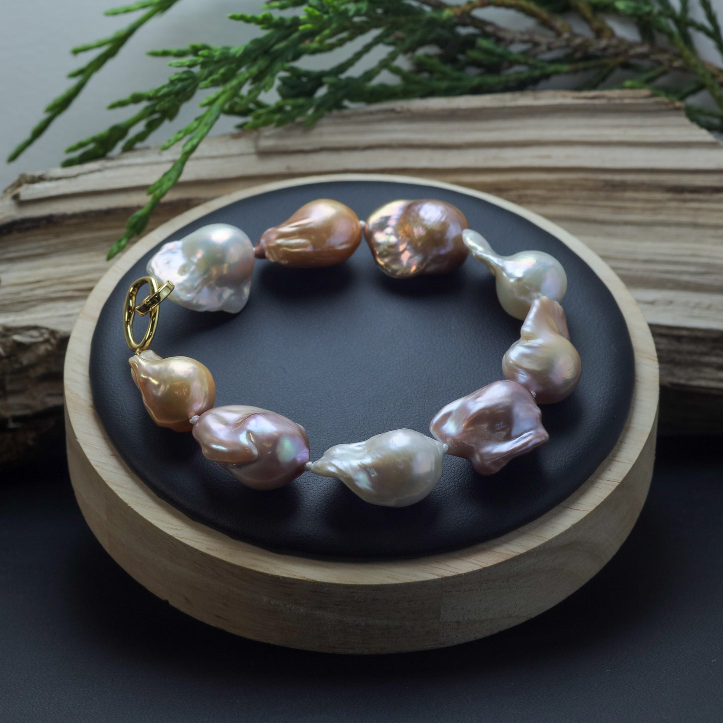 Natural Cultured Baroque Pearl Statement Bracelet