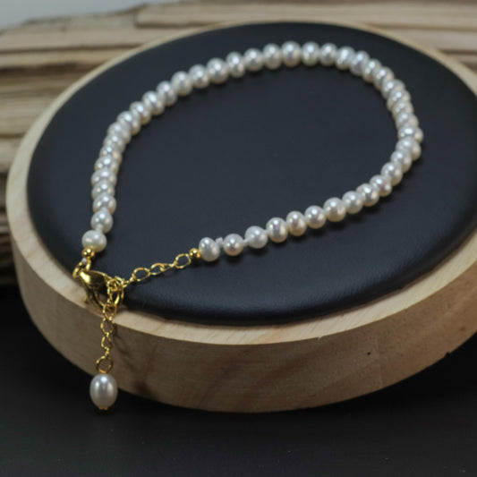 Natural Cultured Pearl Adjustable Bracelet