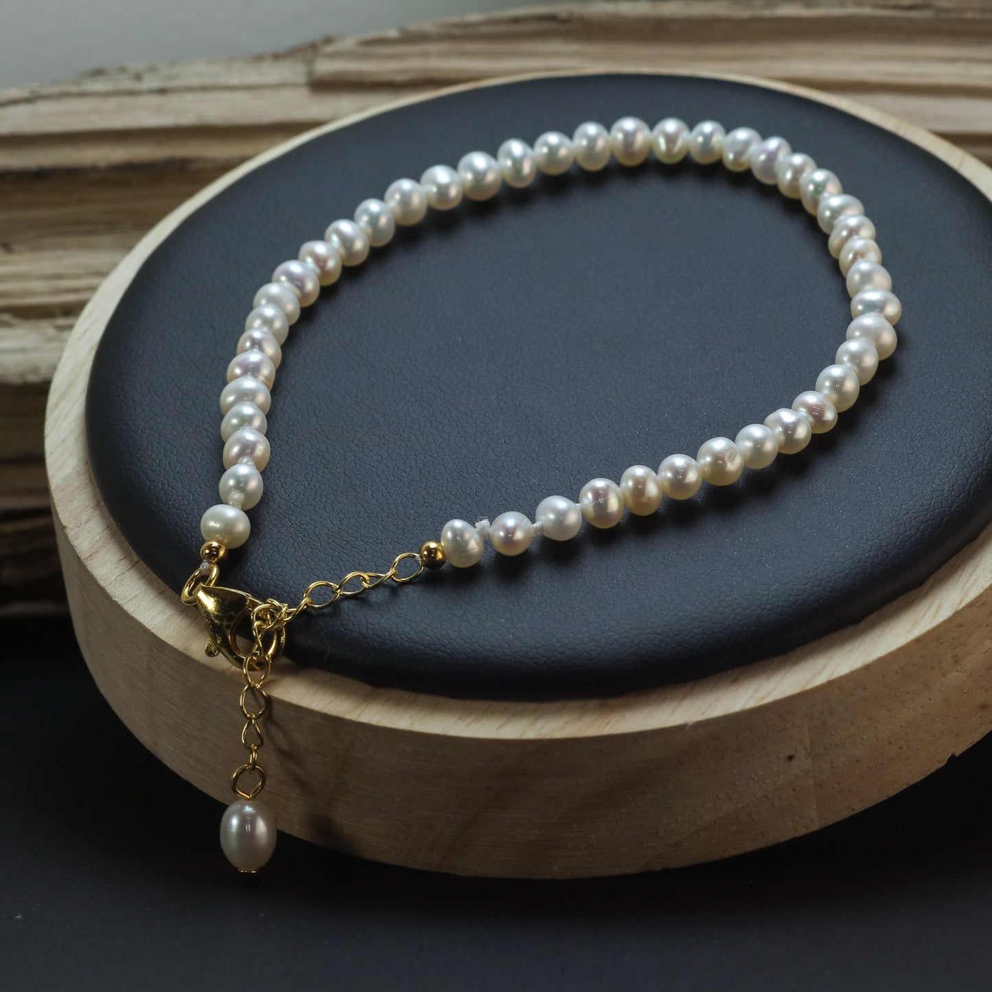 Natural Cultured Pearl Adjustable Bracelet