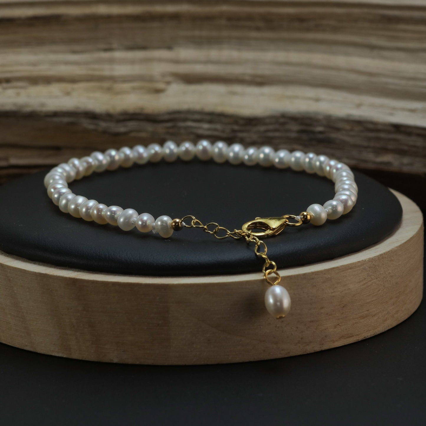 Natural Cultured Pearl Adjustable Bracelet