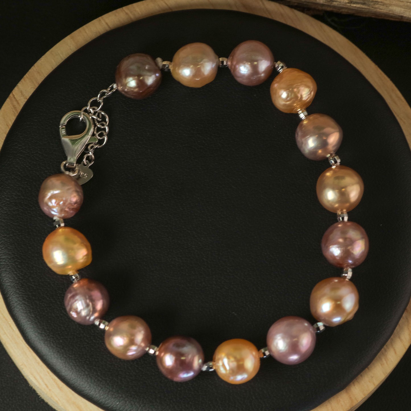 Multi-Tone Baroque Cultured Pearl Statement Bracelet