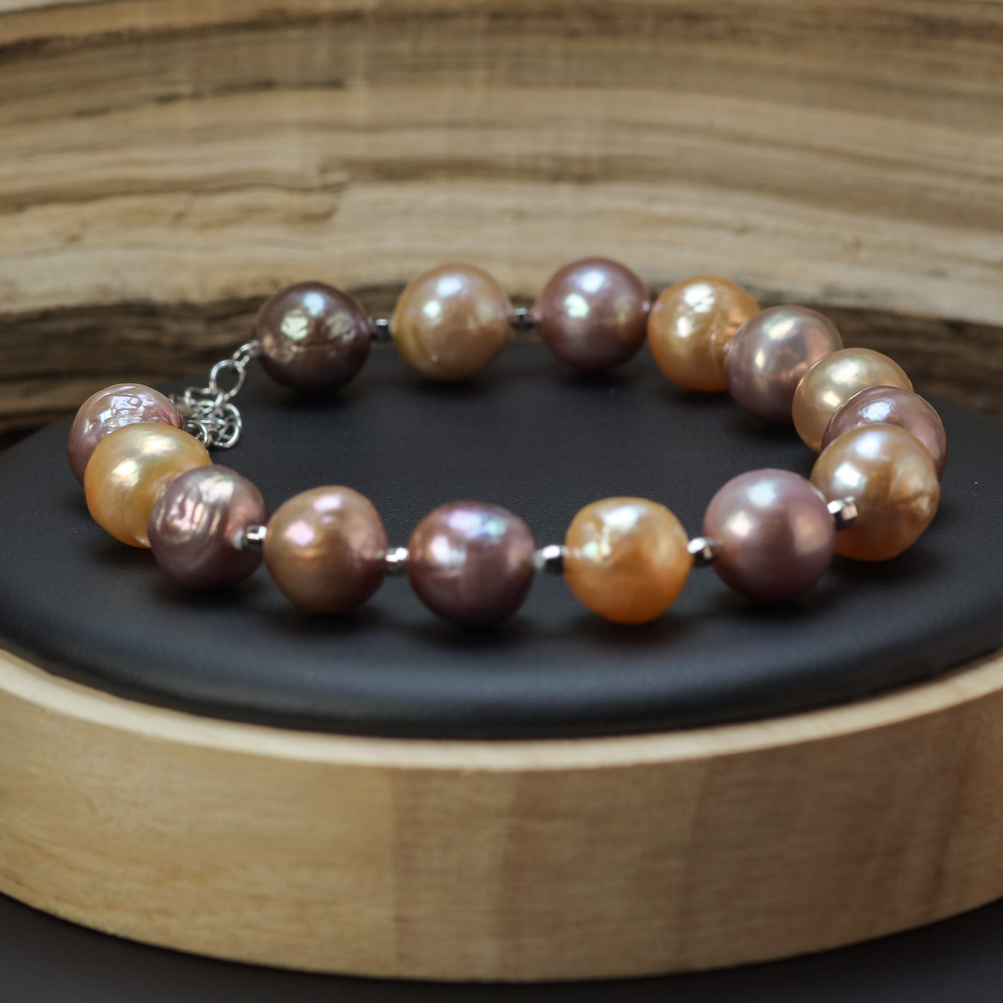 Multi-Tone Baroque Cultured Pearl Statement Bracelet