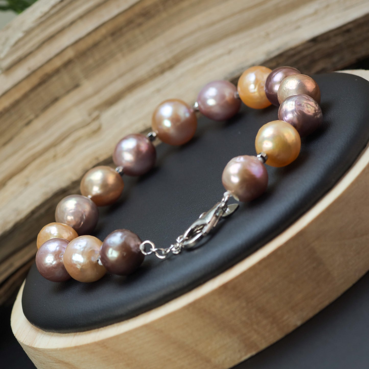Multi-Tone Baroque Cultured Pearl Statement Bracelet