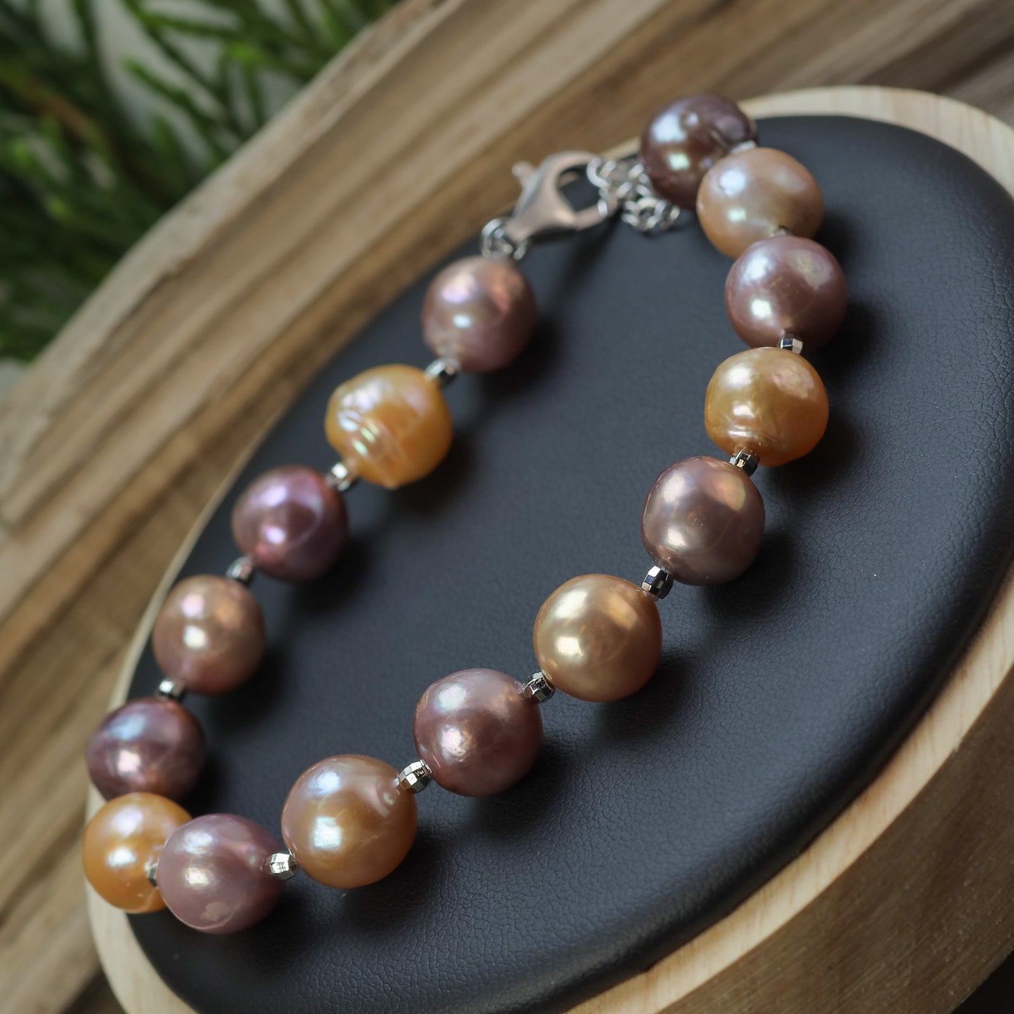 Multi-Tone Baroque Cultured Pearl Statement Bracelet