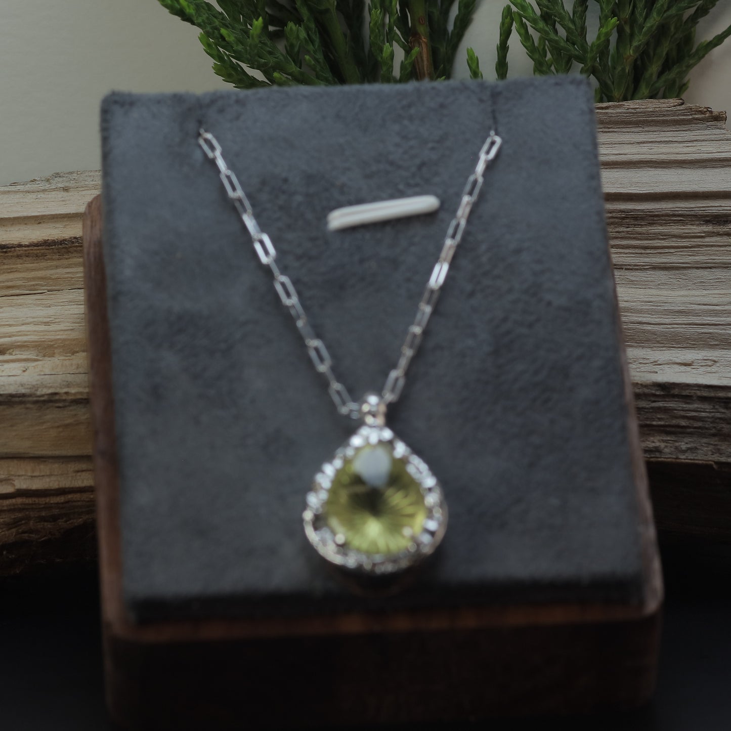In-House Studio Artisanal Lemon Quartz Pendant Necklace