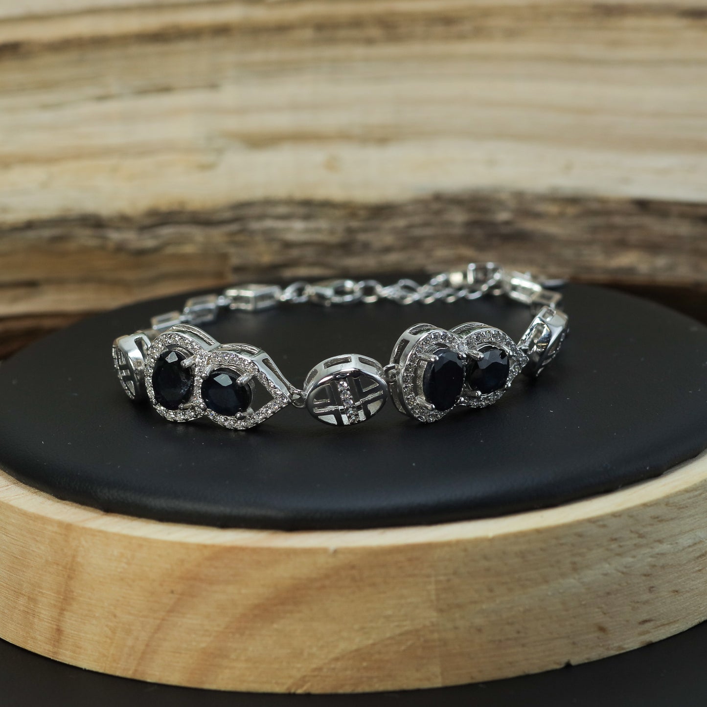 Natural Sapphire Link Bracelet