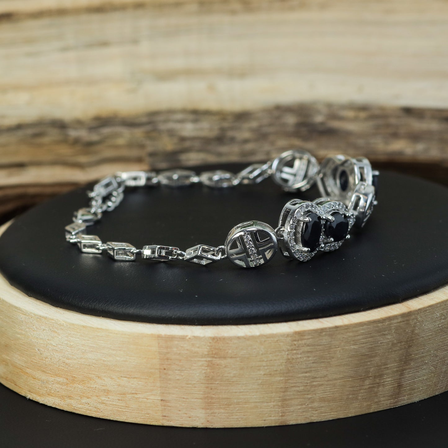 Natural Sapphire Link Bracelet