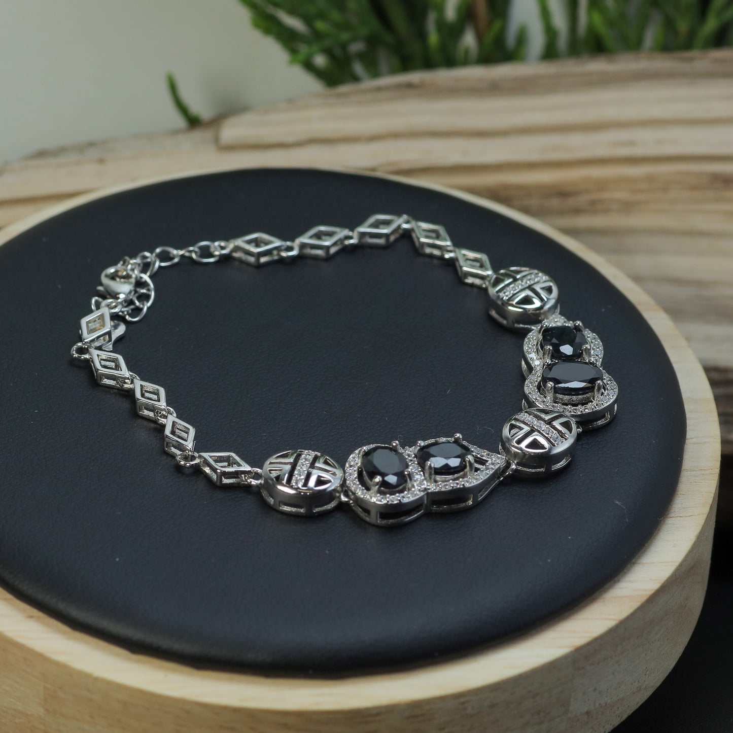 Natural Sapphire Link Bracelet