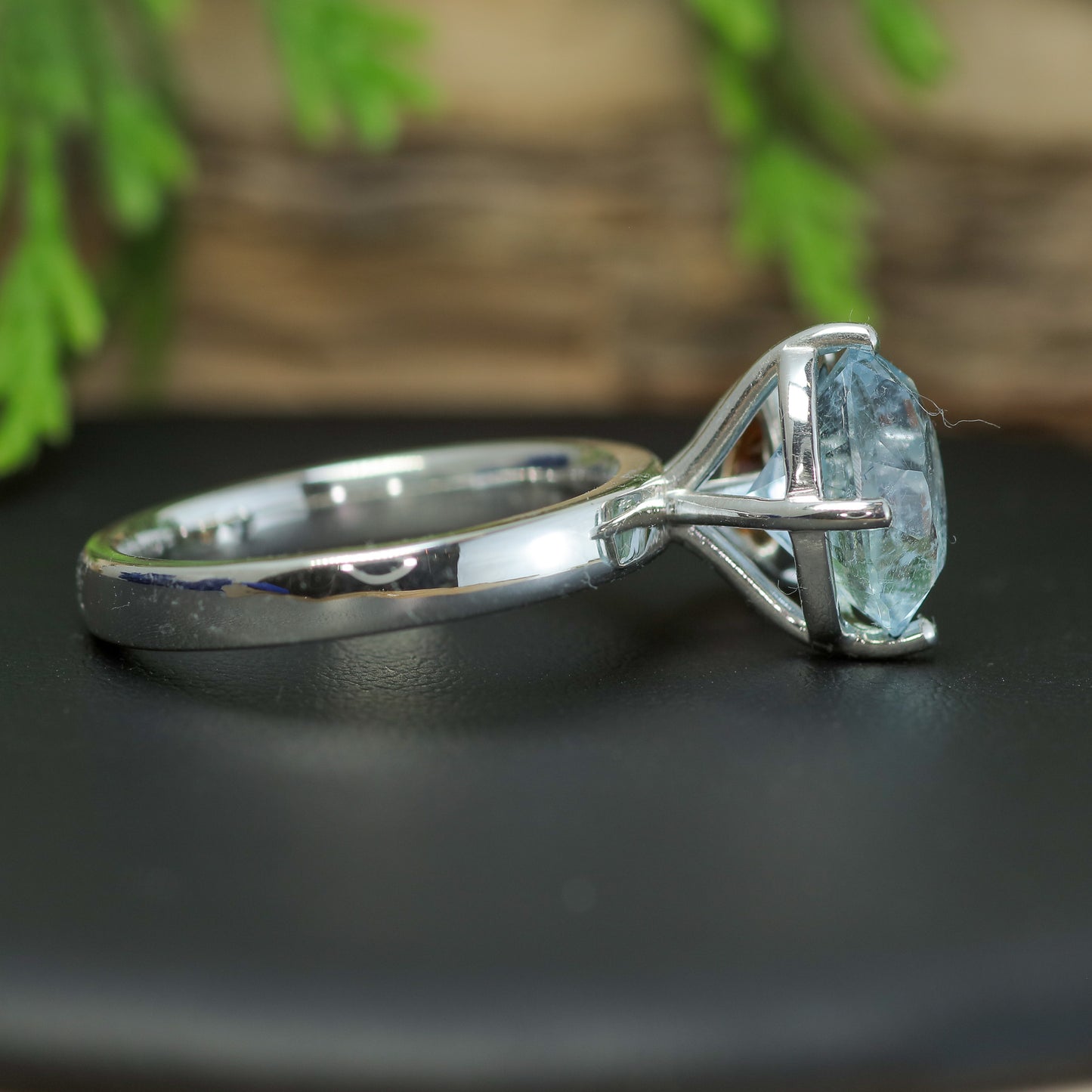 Bespoke Aquamarine & Hessonite Garnet Two-Stone Ring