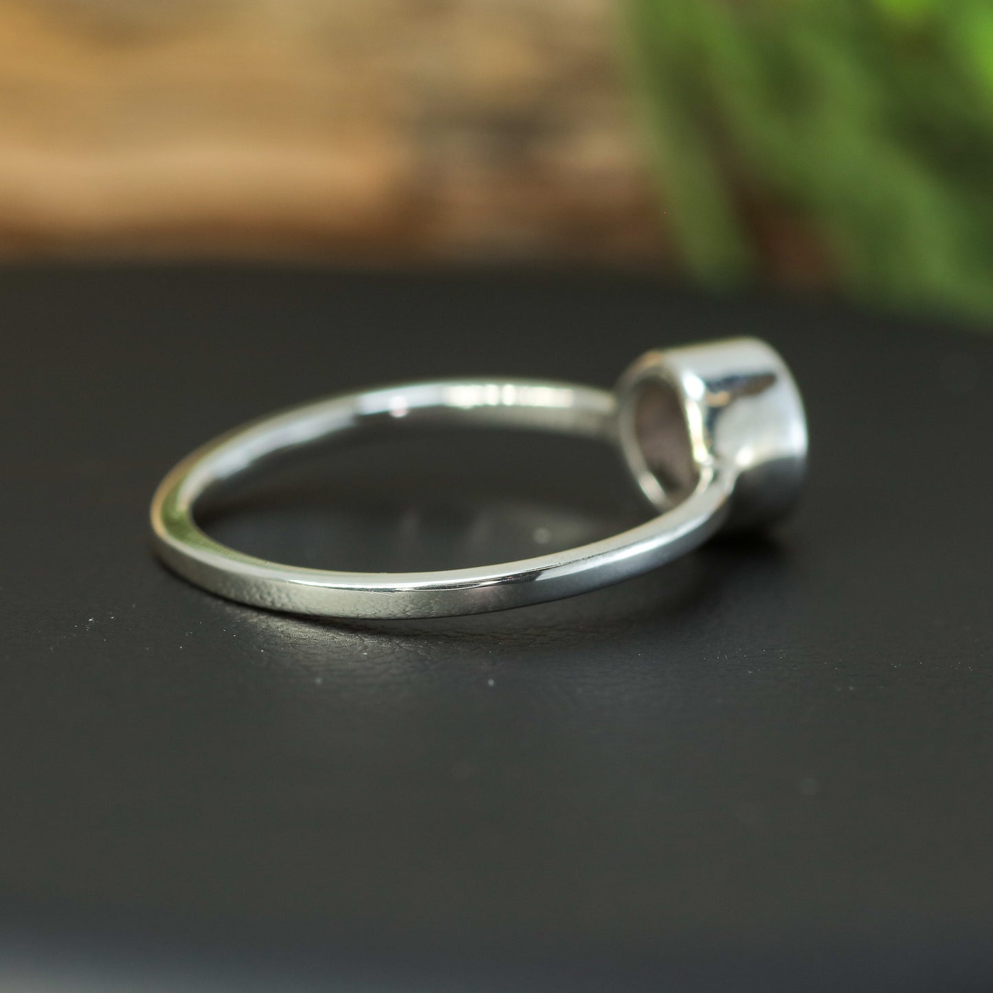 Bespoke Natural Violetish Purple Spinel Solitaire Ring